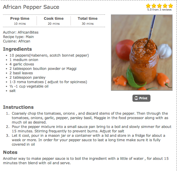African Pepper Sauce Recipe