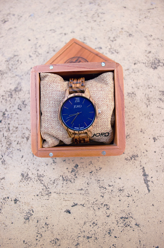 Dagny Zenovia JORD Frankie Zebrawood Navy Watch