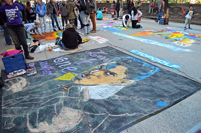 Dagny Zenovia Via Colori Street Paint Festival Houston