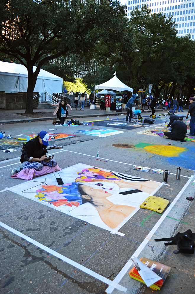 Dagny Zenovia Via Colori Street Paint Festival Houston