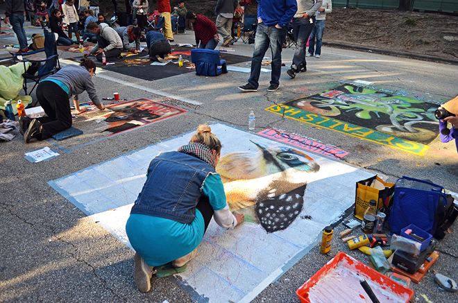 Dagny Zenovia Via Colori Street Paint Festival Houston