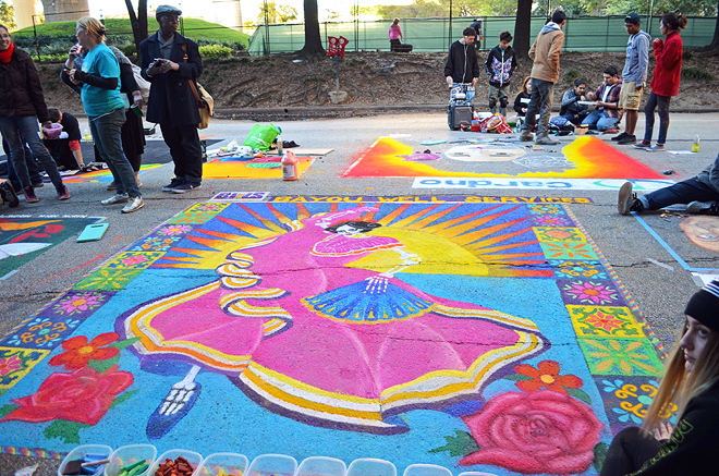 Dagny Zenovia Via Colori Street Paint Festival Houston